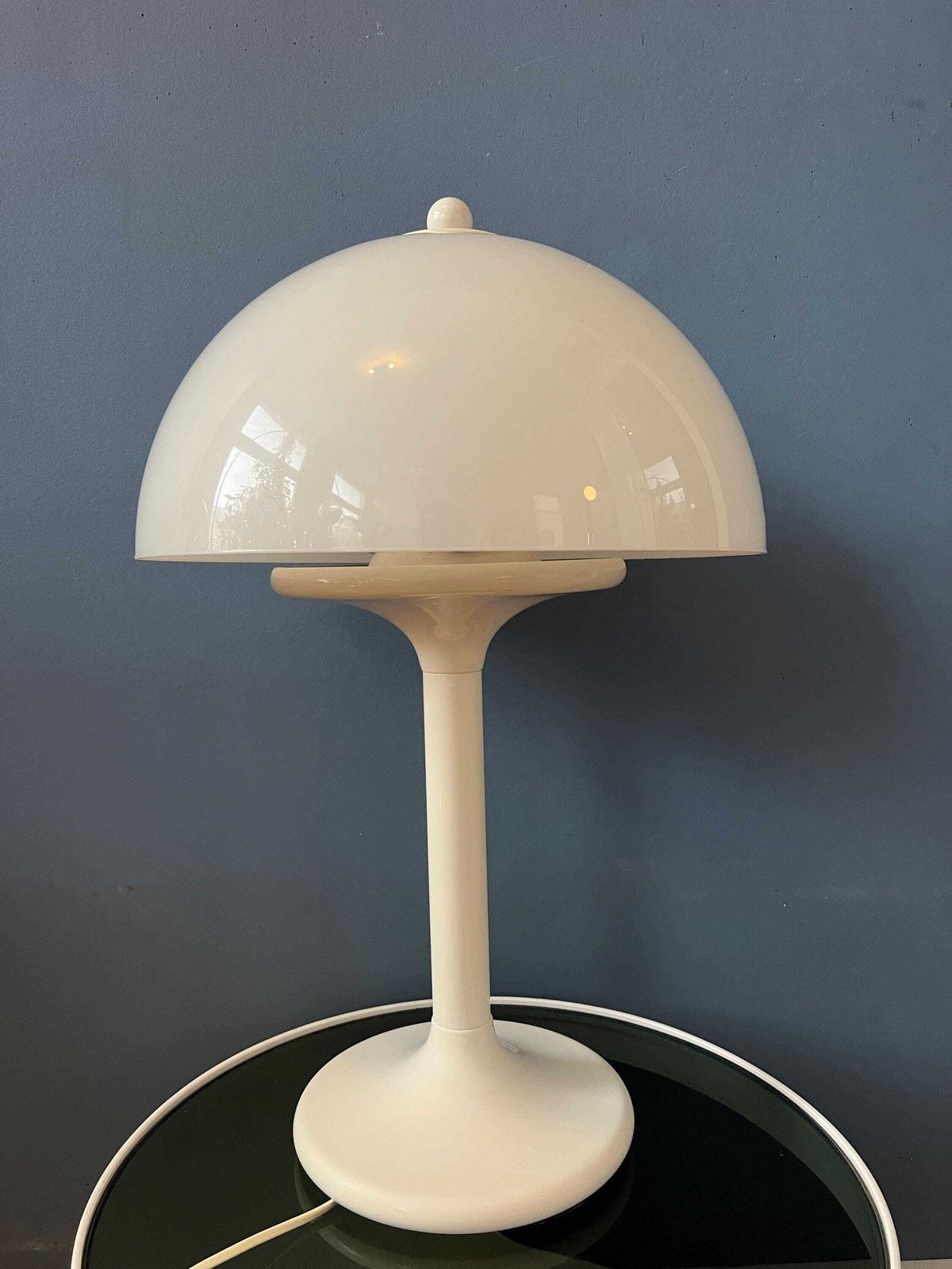 Vintage Witte Dijkstra Space Age Paddenstoellamp photo 211.0
