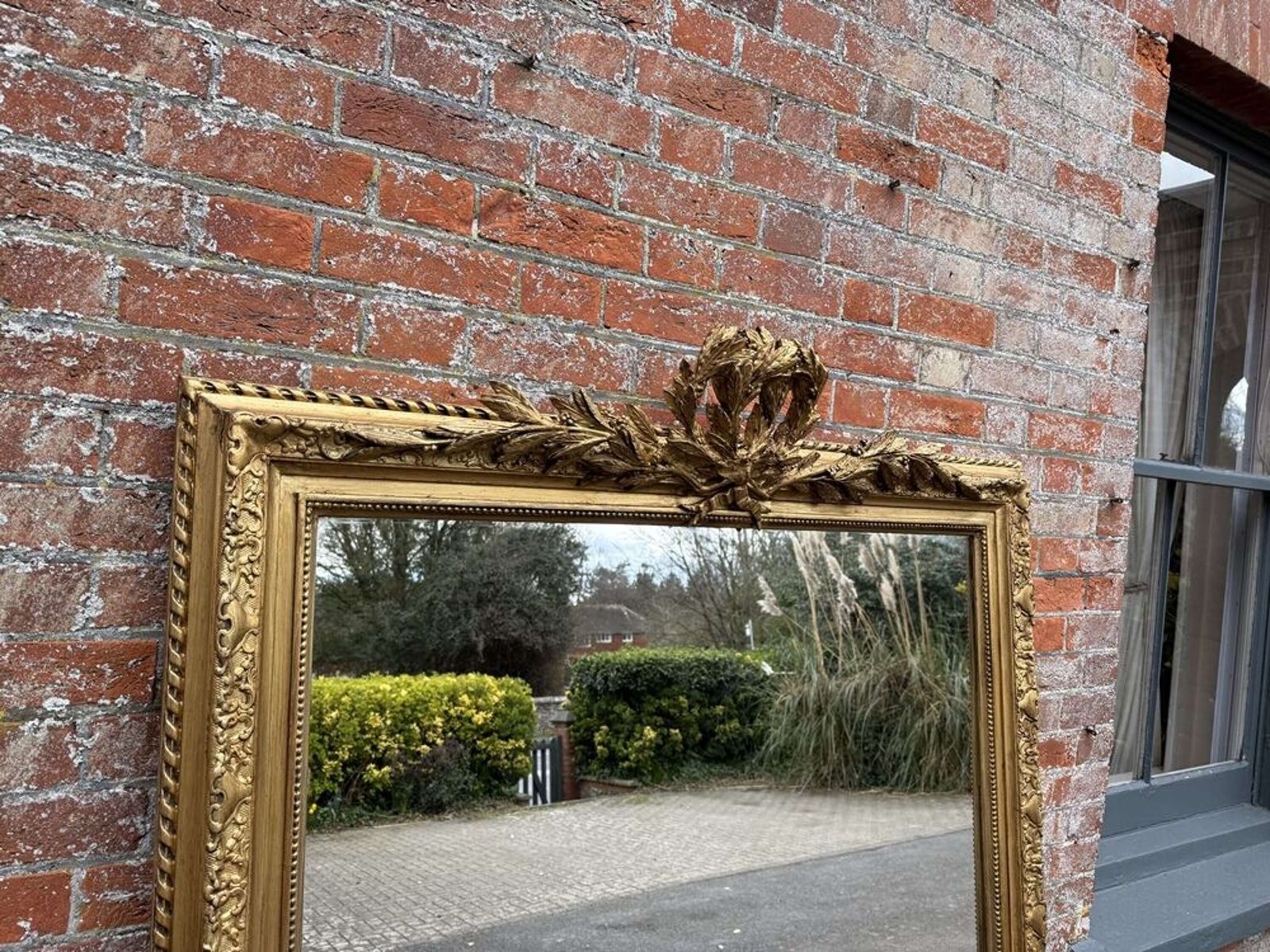 A Fabulous Large Antique 19th C Gilt Mirror. photo vinterior