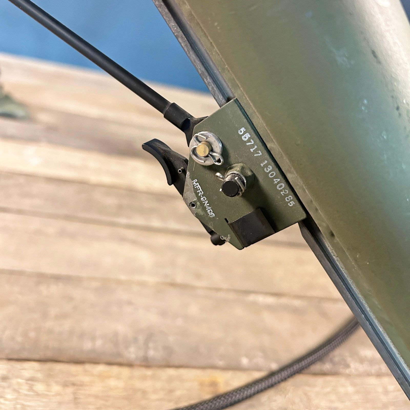 photo for sale Late Century Brass And Stainless Searchlight   Us Army Tripod And Marine Switch