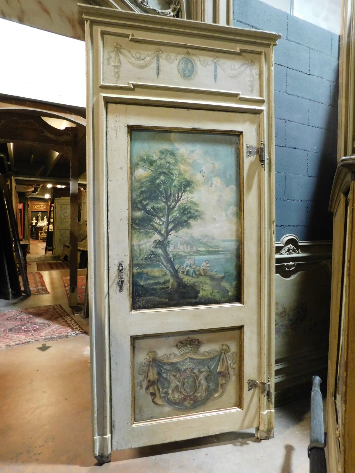 Home Fixtures N.2 Richly Painted Solid Wood Doors With High Frame, Italy photo