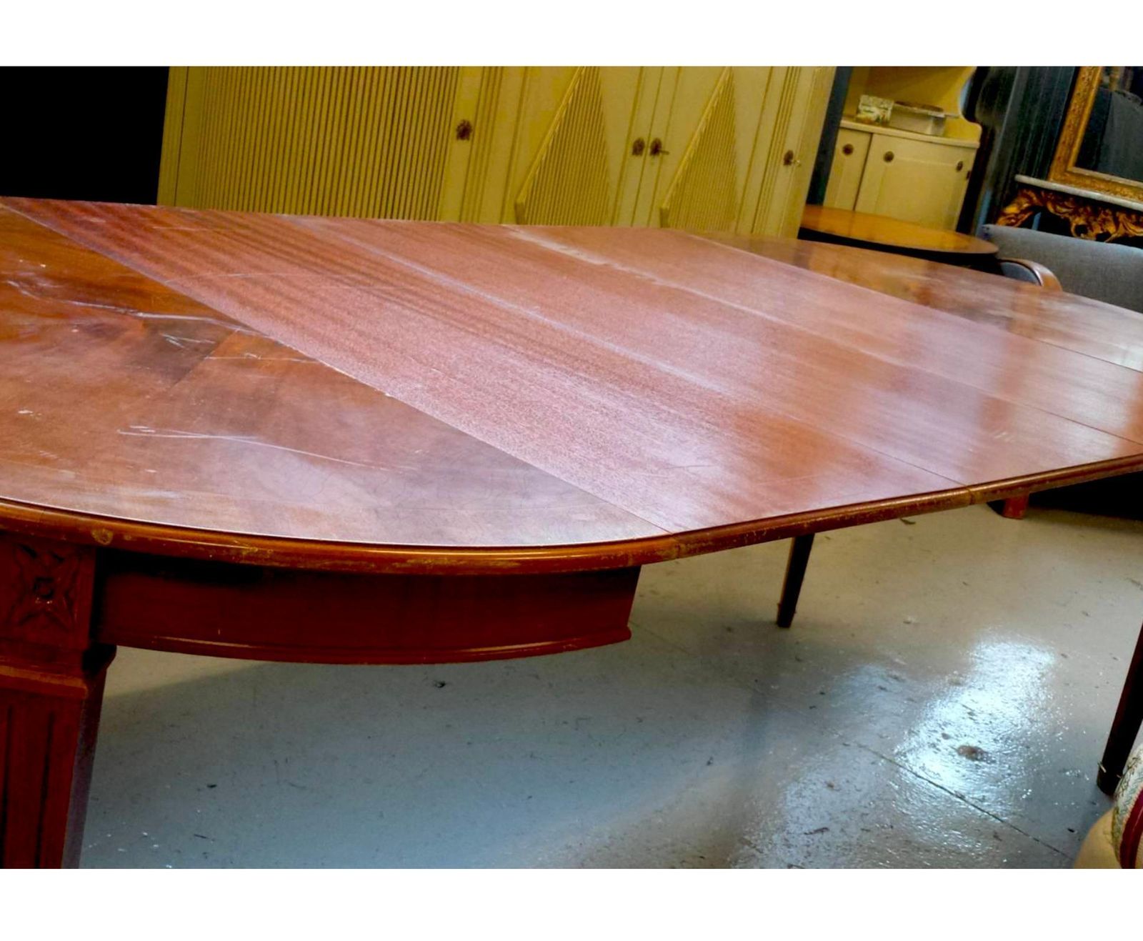 Gustavian Swedish Extendable Dining Table Mahogany, Early 20th Century Seats 8 photo for sale