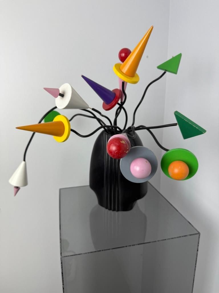 Memphis Style Flowers Bouquet Ettore Sottsass   Italy photo for sale