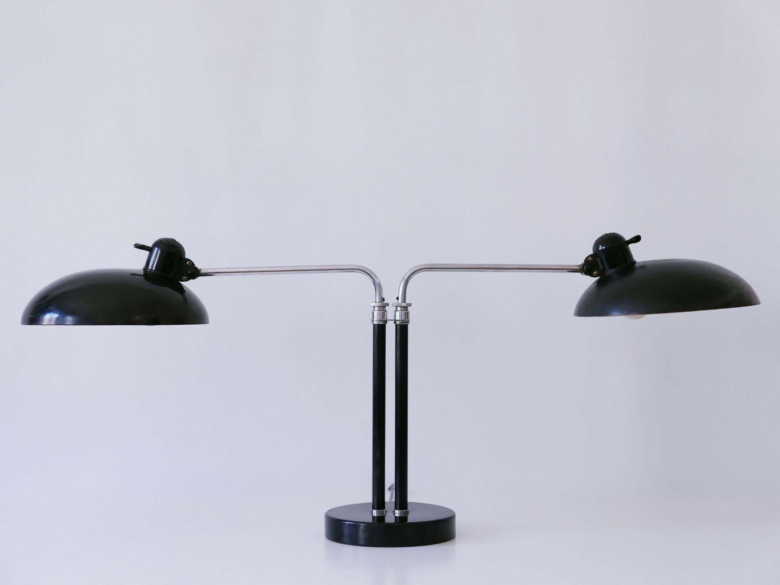 Rare Christian Dell Two Armed Bauhaus Desk Light 6660 For Kaiser Idell 1930s photo for sale