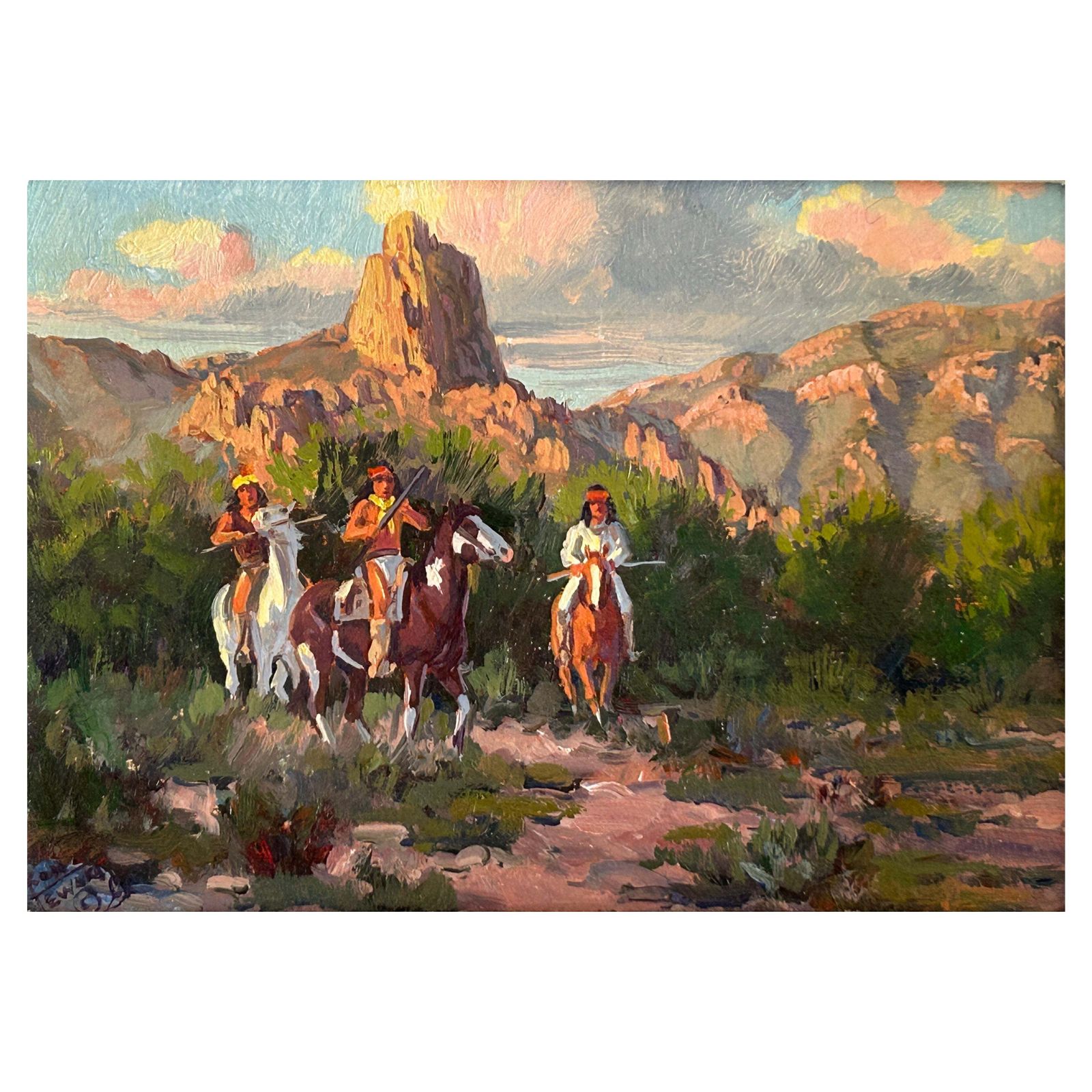 Western Art Original Oil Painting "Below Miner's Needle" By Ron Stewart USA