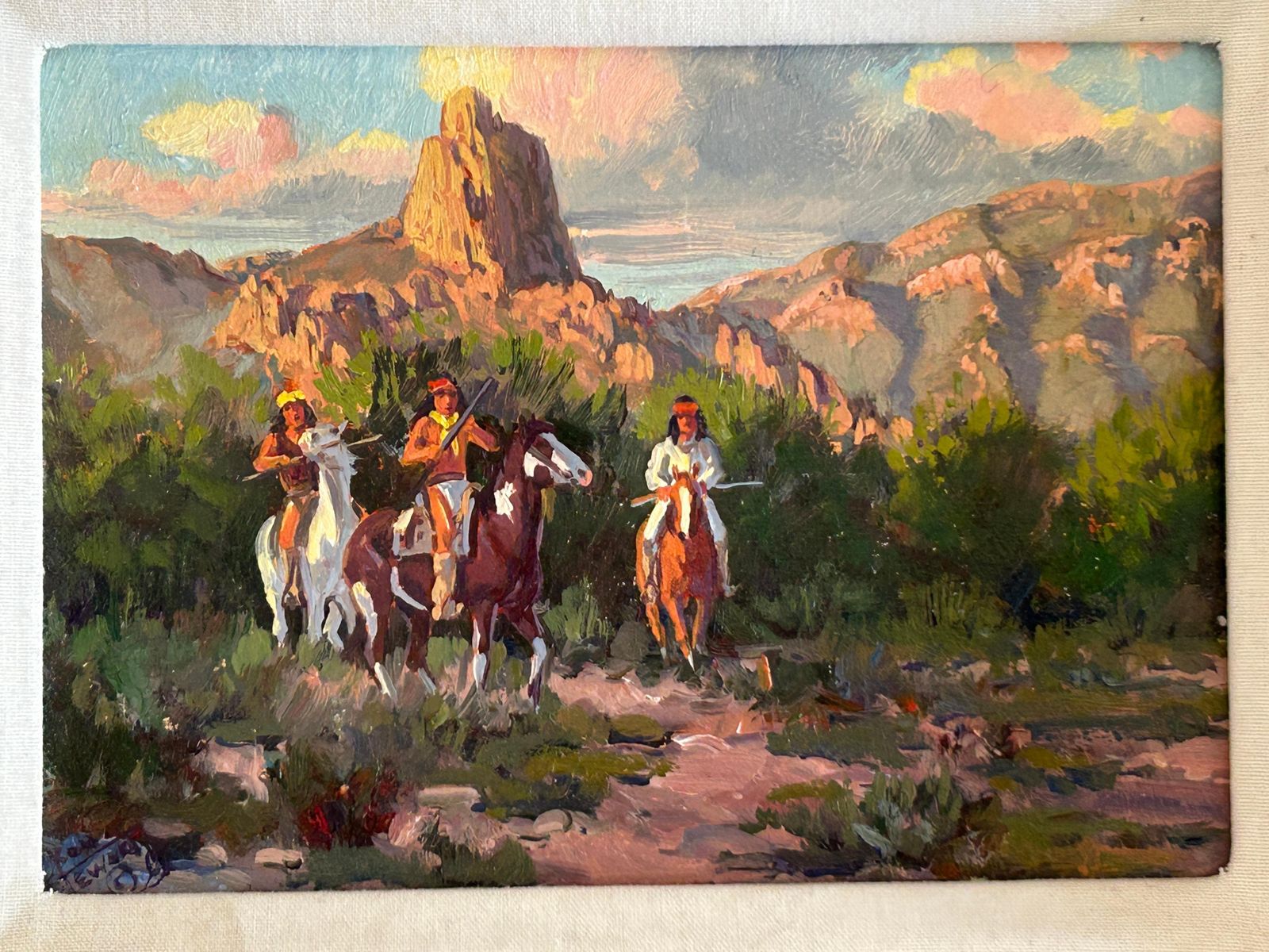 Western Art Original Oil Painting "Below Miner's Needle" By Ron Stewart USA photo for sale