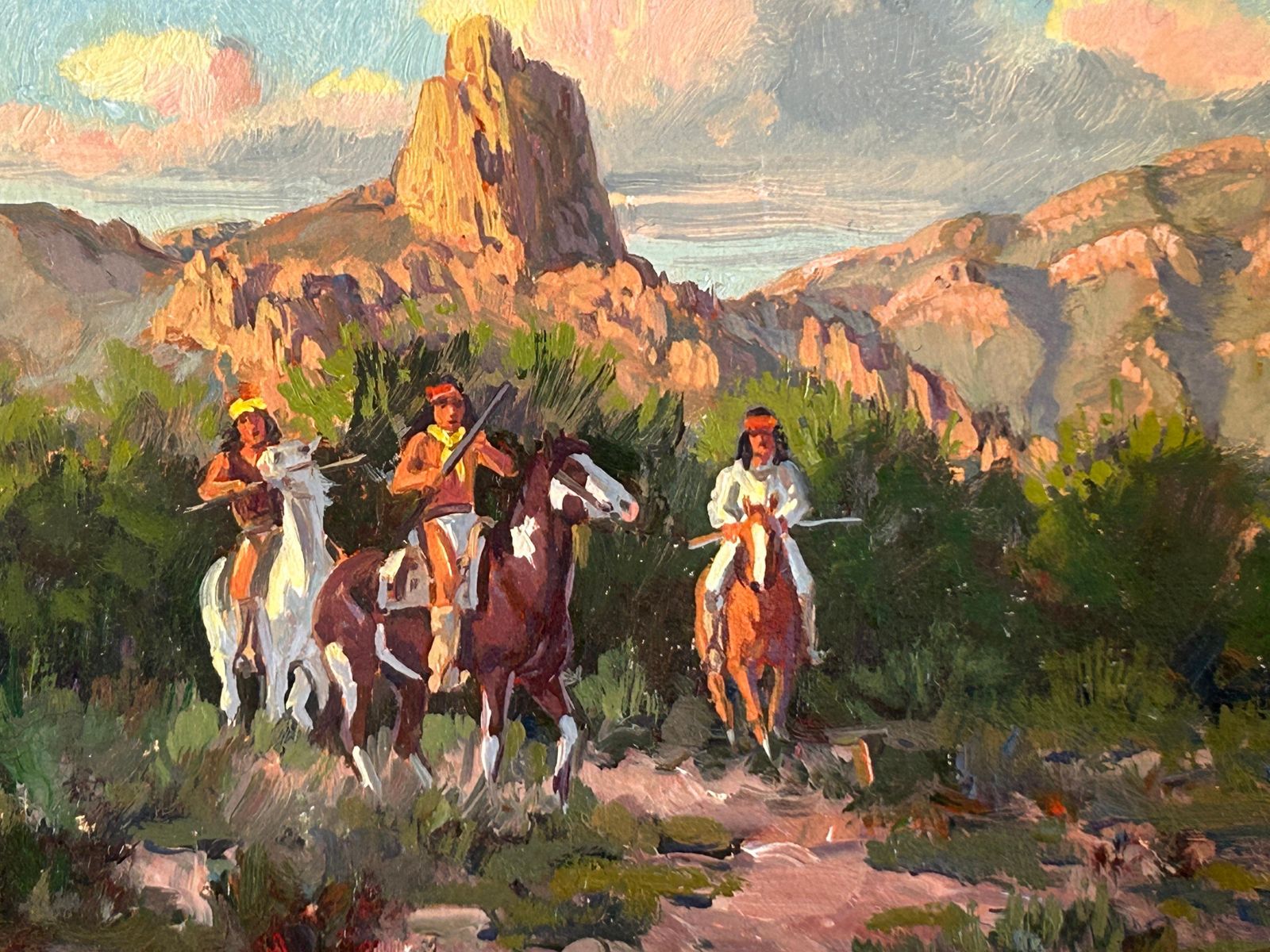 Western Art Original Oil Painting "Below Miner's Needle" By Ron Stewart USA photo 3865.0