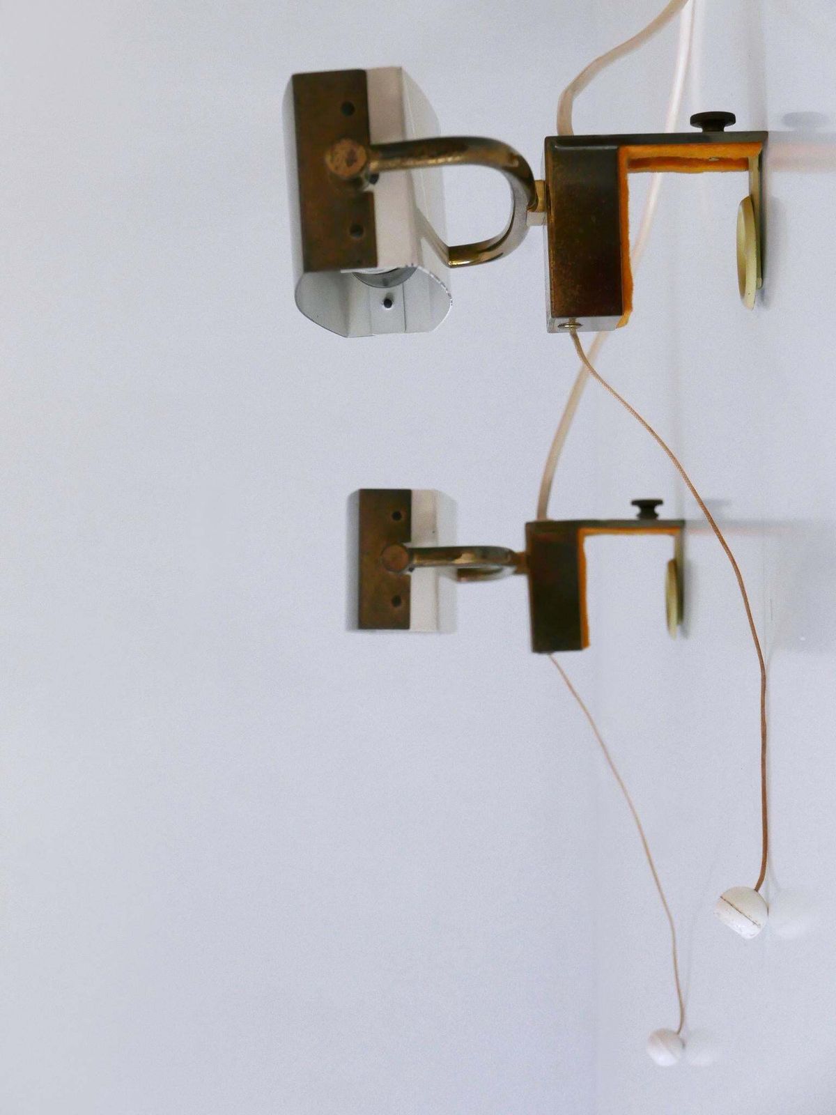 1718.0 Set Of Two Elegant Mid Century Bed Clamp Sconces By Paul Neuhaus Germany 1950s photo