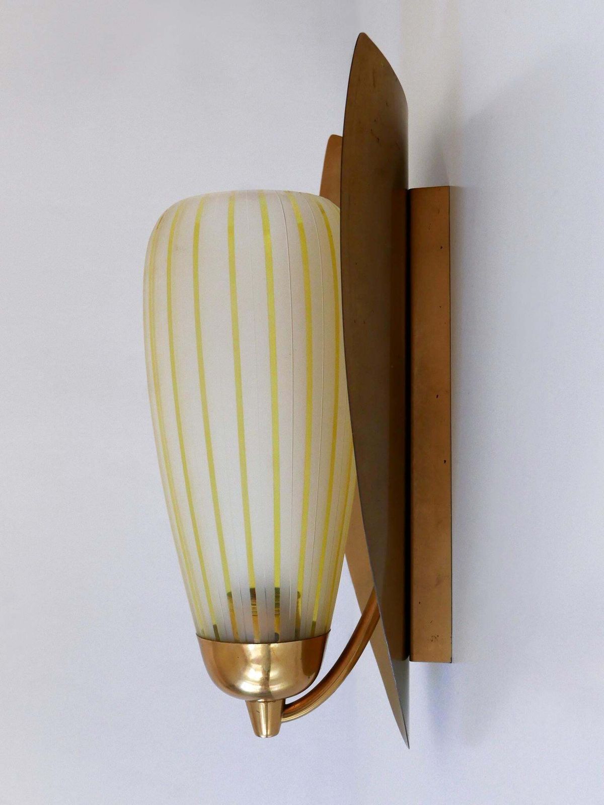 photo buy Set Of Two Large Sconces By Wilhelm Wagenfeld For Peill & Putzler Germany 1950s