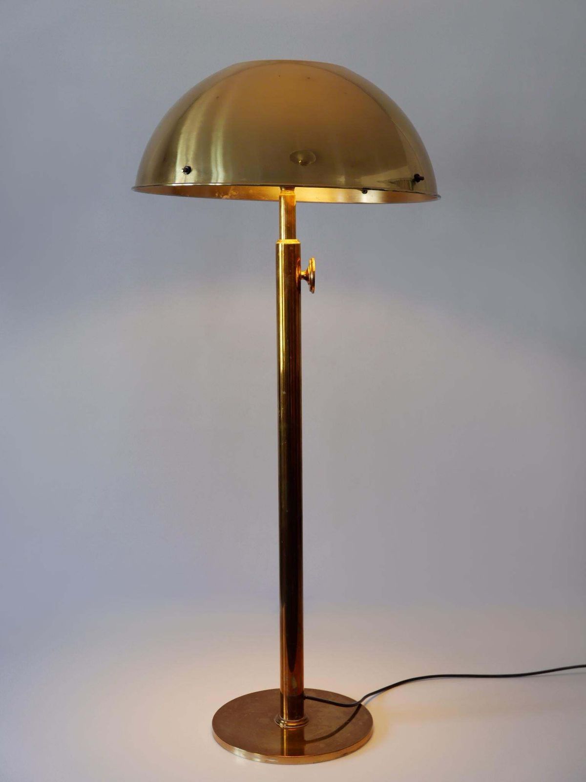 Rare Telescopic Mid Century Modern Brass Floor Lamp By Florian Schulz 1970s photo for sale