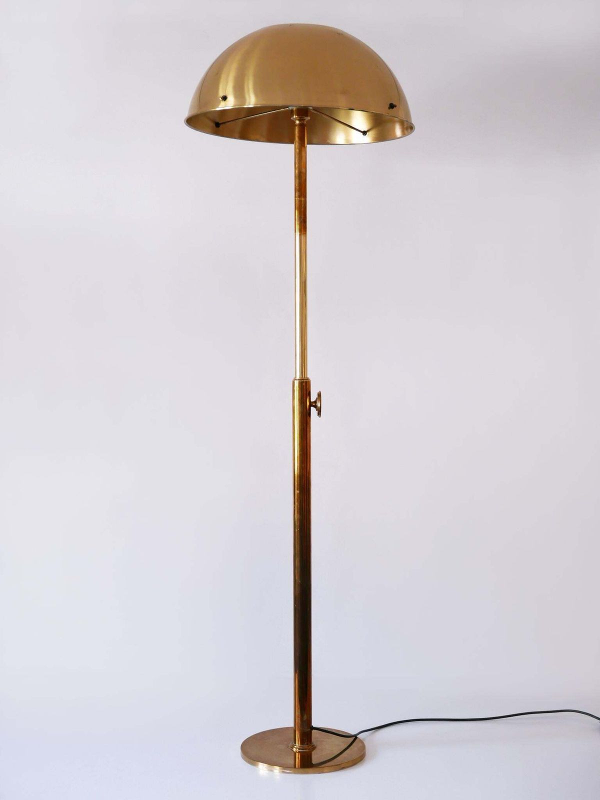 photo for sale Rare Telescopic Mid Century Modern Brass Floor Lamp By Florian Schulz 1970s