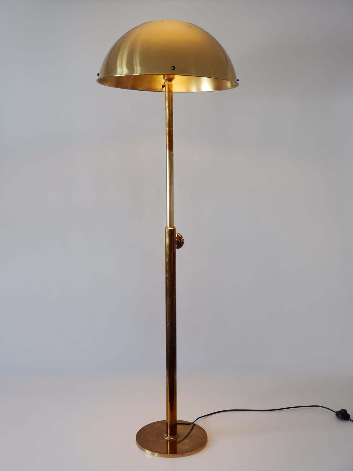 Lighting Rare Telescopic Mid Century Modern Brass Floor Lamp By Florian Schulz 1970s photo