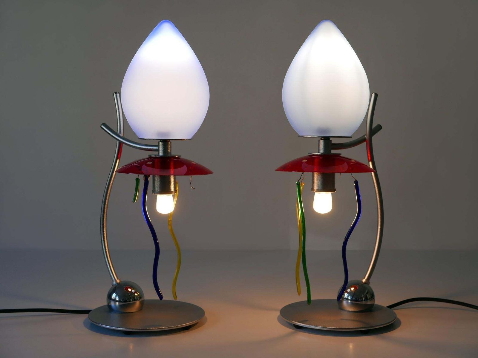 Set Of Two Table Lamps Giocasta Notte By Andrea Anastasio For Artemide 1990s photo Lighting