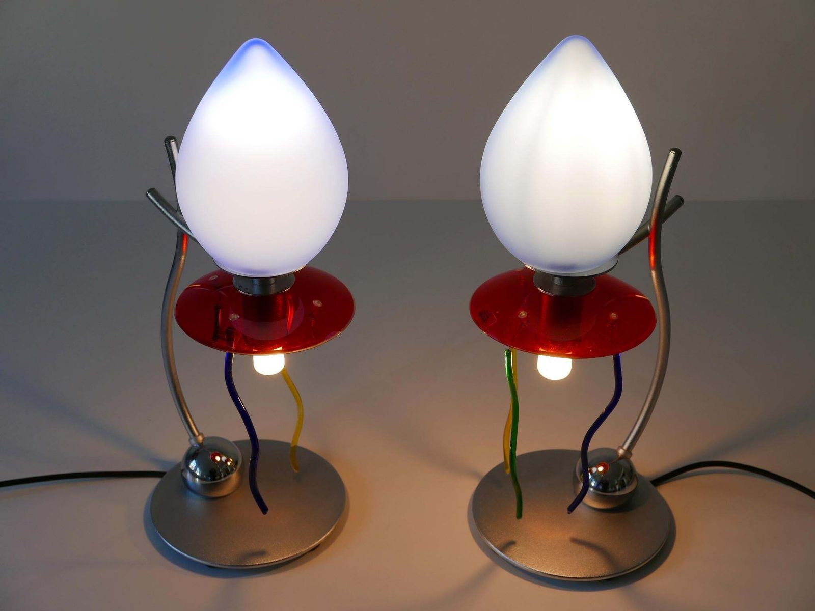Set Of Two Table Lamps Giocasta Notte By Andrea Anastasio For Artemide 1990s photo vintage