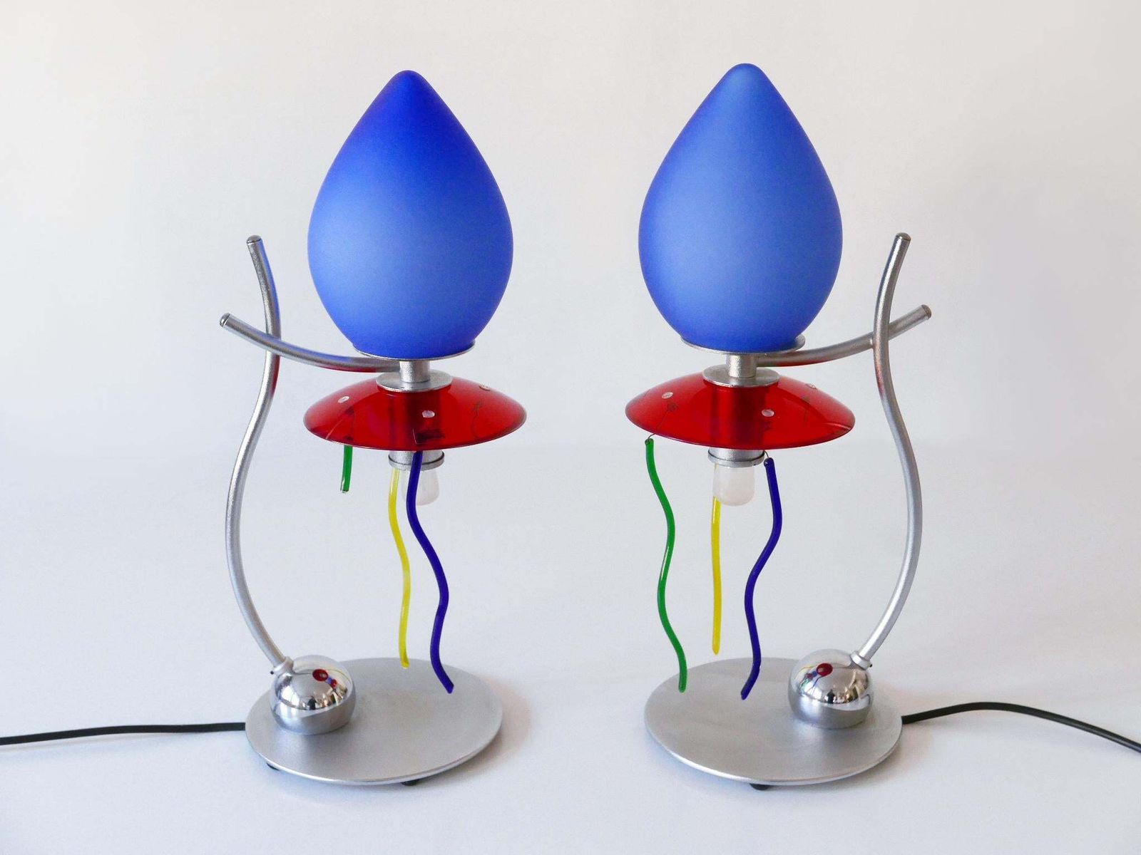 photo for sale Set Of Two Table Lamps Giocasta Notte By Andrea Anastasio For Artemide 1990s
