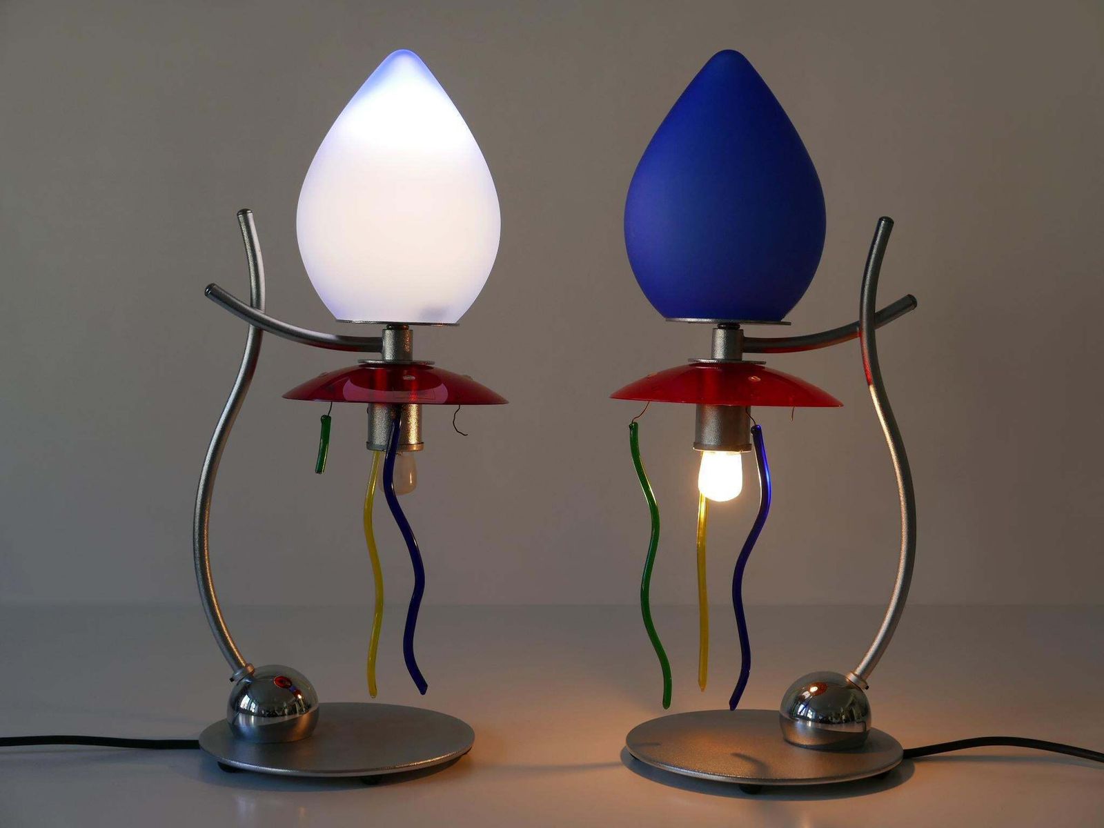 1374.0 Set Of Two Table Lamps Giocasta Notte By Andrea Anastasio For Artemide 1990s photo