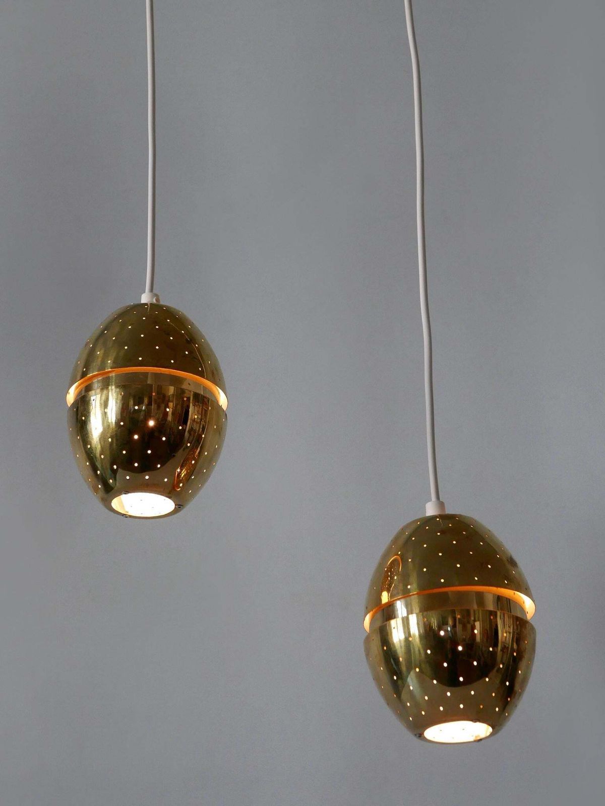 3865.0 Set Of Two 'Egg' Pendant Lamps By Hans Agne Jakobsson For Ab Markaryd, Sweden photo