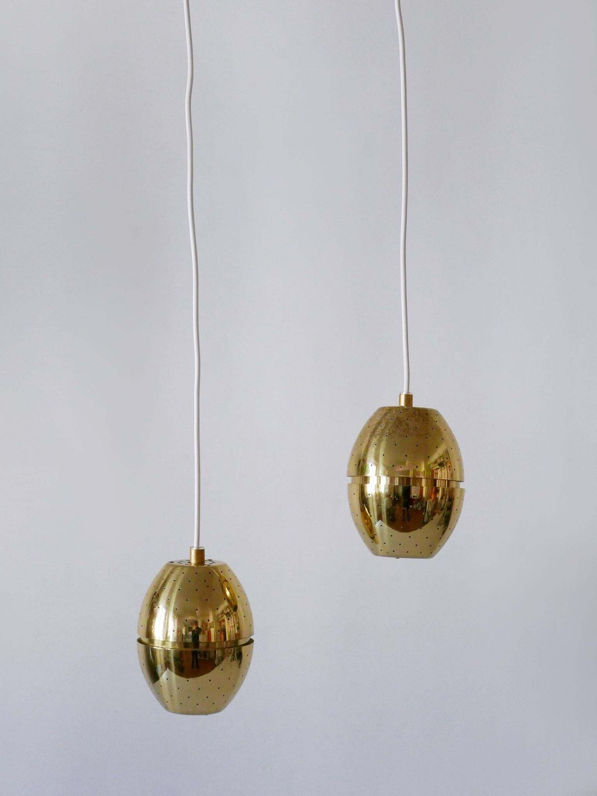 Set Of Two 'Egg' Pendant Lamps By Hans Agne Jakobsson For Ab Markaryd, Sweden photo for sale