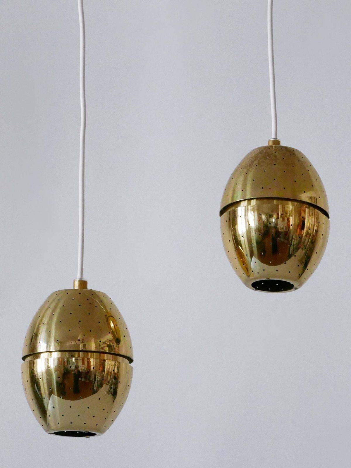 photo for sale Set Of Two 'Egg' Pendant Lamps By Hans Agne Jakobsson For Ab Markaryd, Sweden