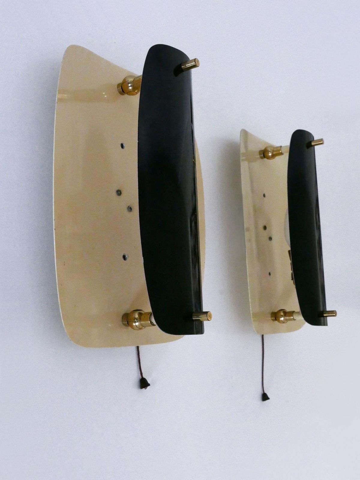 Set Of Two Rare & Elegant Mid Century Modern Sconces Or Wall Lamps Germany 1960s photo vinterior