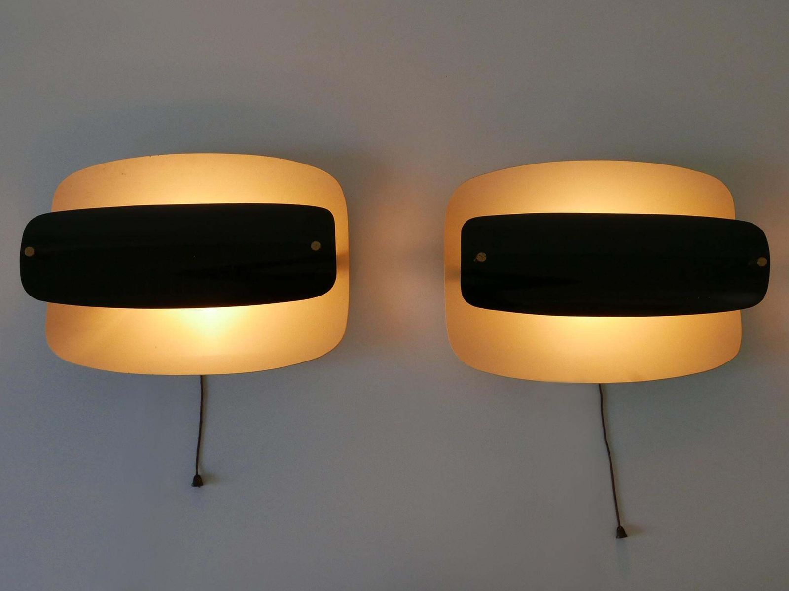photo furniture Set Of Two Rare & Elegant Mid Century Modern Sconces Or Wall Lamps Germany 1960s