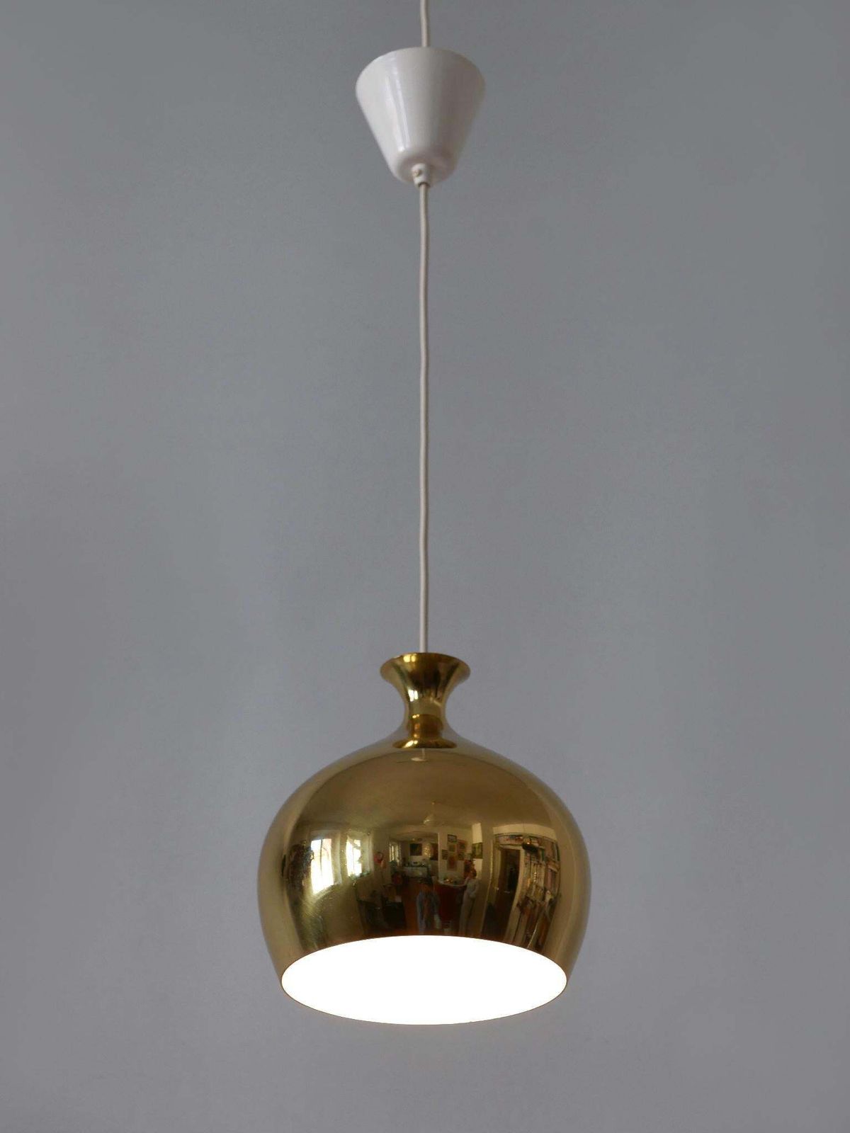 photo furniture Elegant Brass Pendant Lamp Löken By Helge Zimdal For Falkenbergs Sweden 1960s