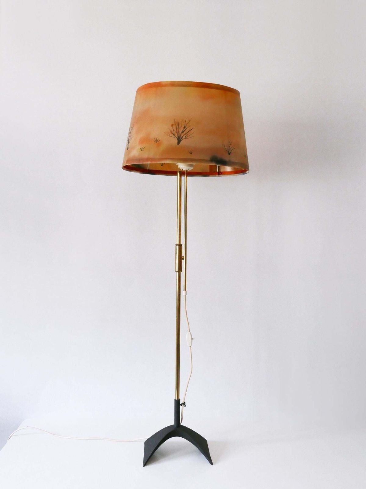 Mid Century Modern Telescopic Floor Lamp By Gebrüder Cosack Germany 1950s photo for sale