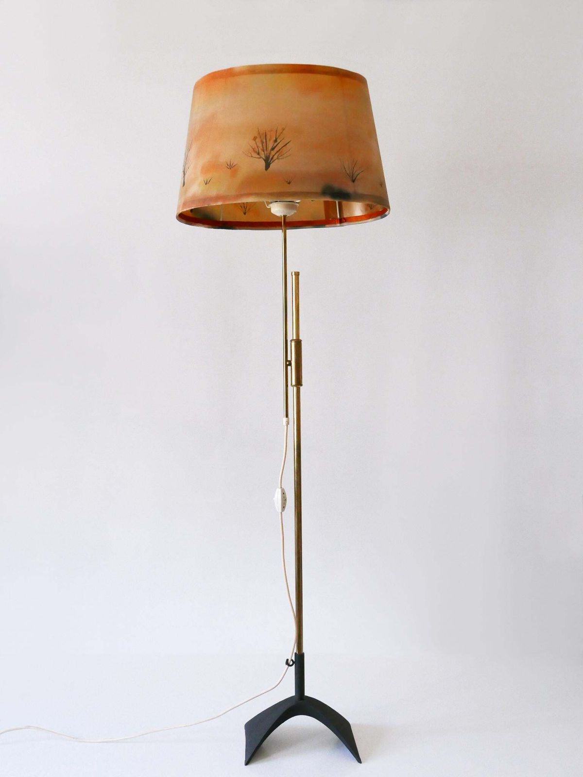 Mid Century Modern Telescopic Floor Lamp By Gebrüder Cosack Germany 1950s photo vintage