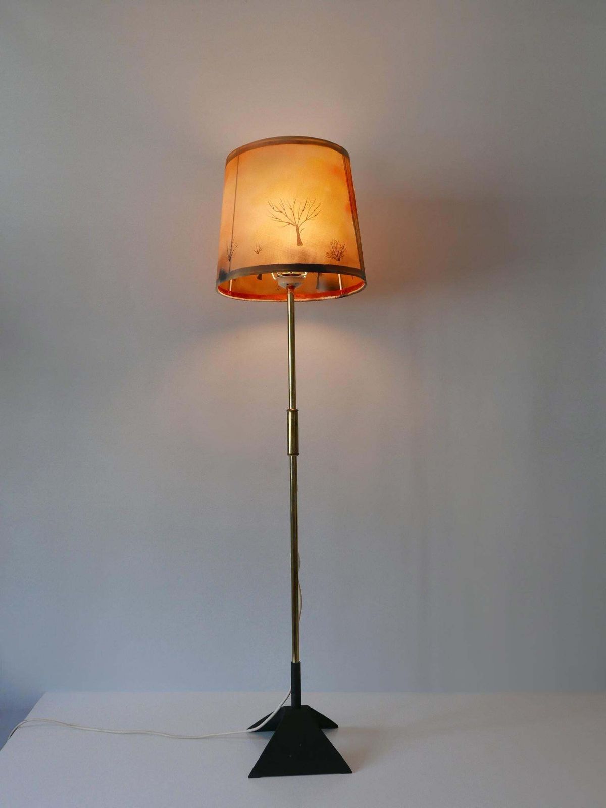Lighting Mid Century Modern Telescopic Floor Lamp By Gebrüder Cosack Germany 1950s photo