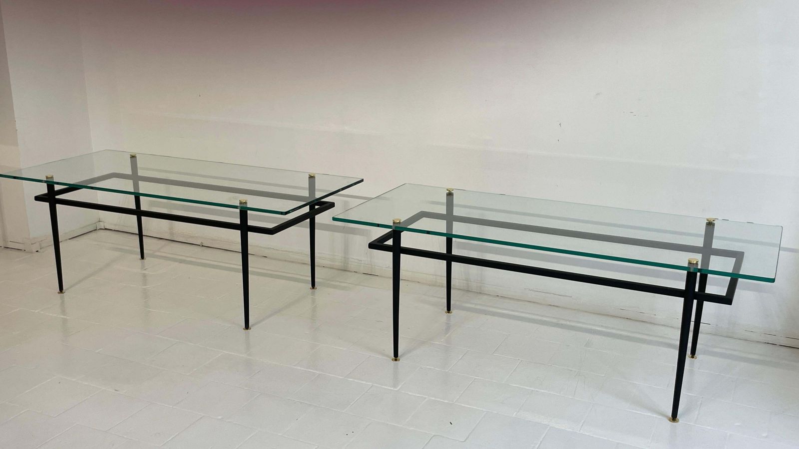 Roger Le Bihan Pair Of French Coffee Table  Airborne  Minimalist Before Pawson photo vintage