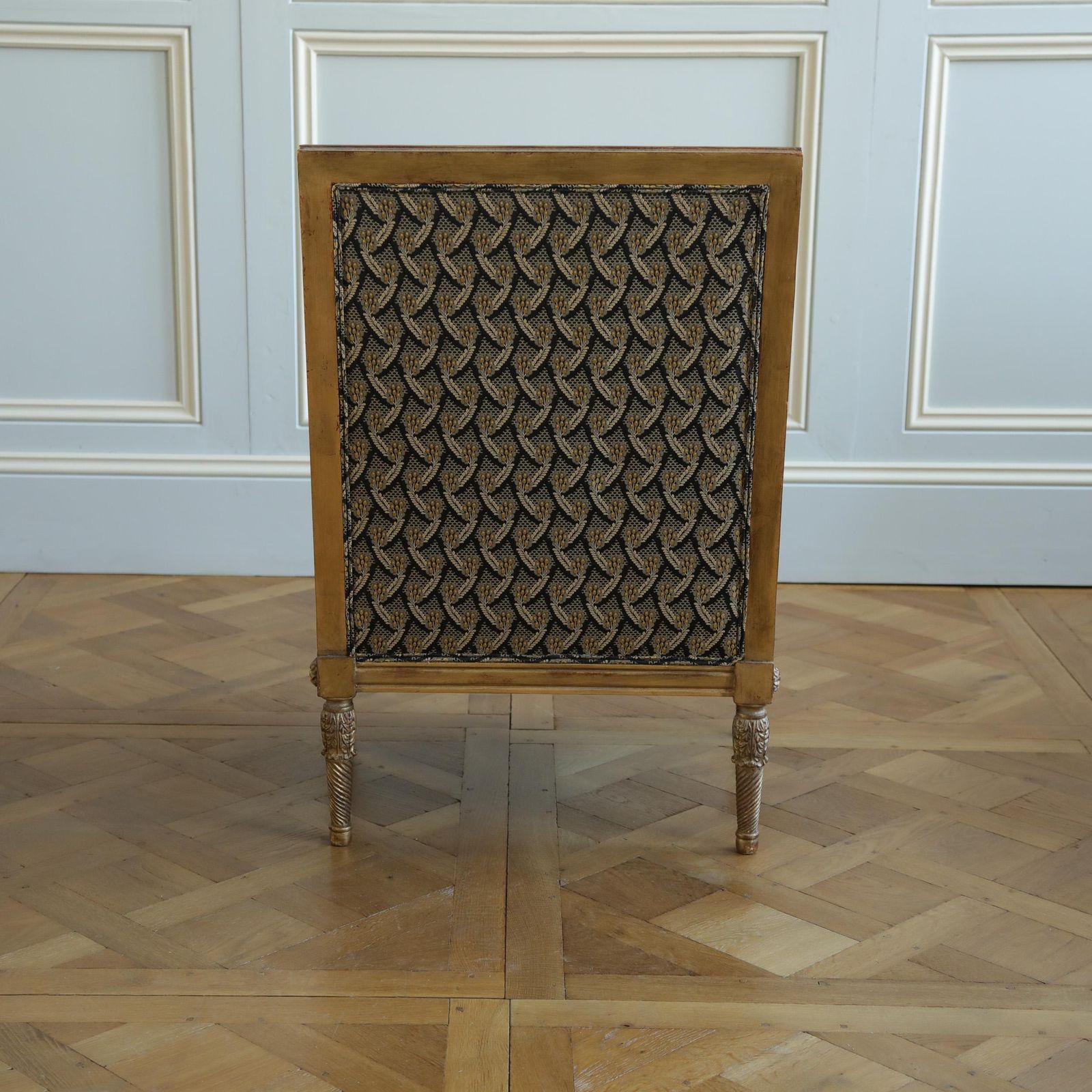 Louis XVI Jacob Style Giltwood Bergere Made By La Maison London photo vintage