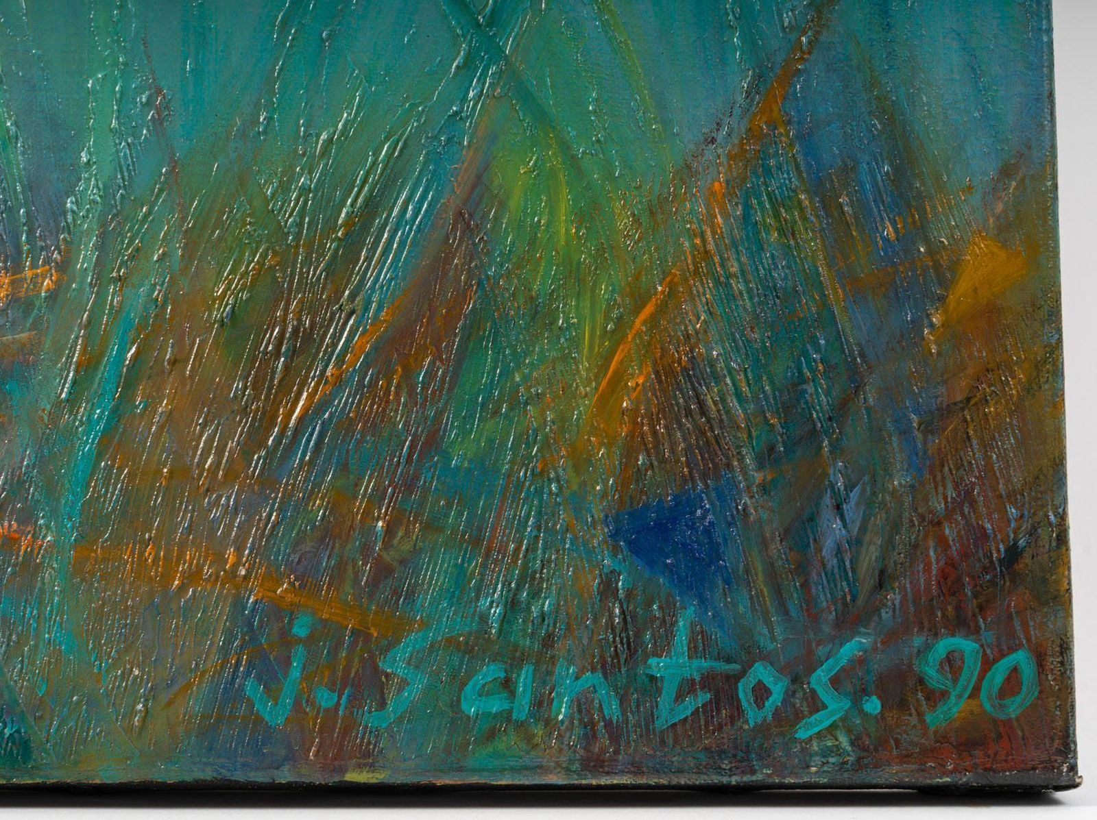 Painting, Oil On Canvas, By Santos Jocelyne, 1990. photo vinterior
