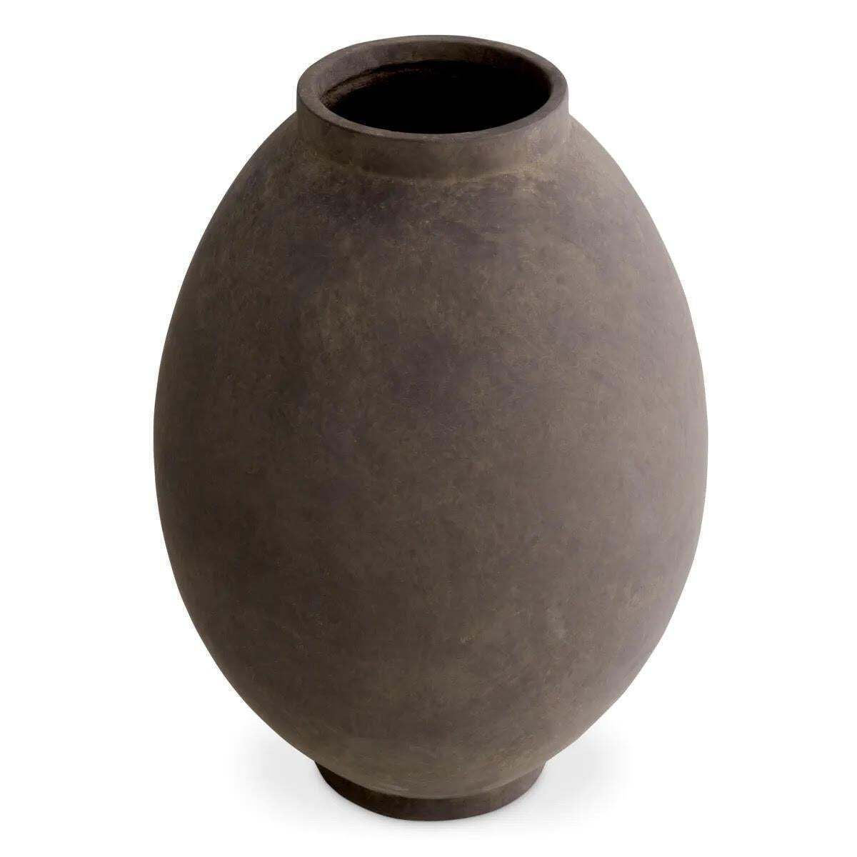 Pair Of Taupe Coloured Terracotta Vases, Jars. photo Home Decor