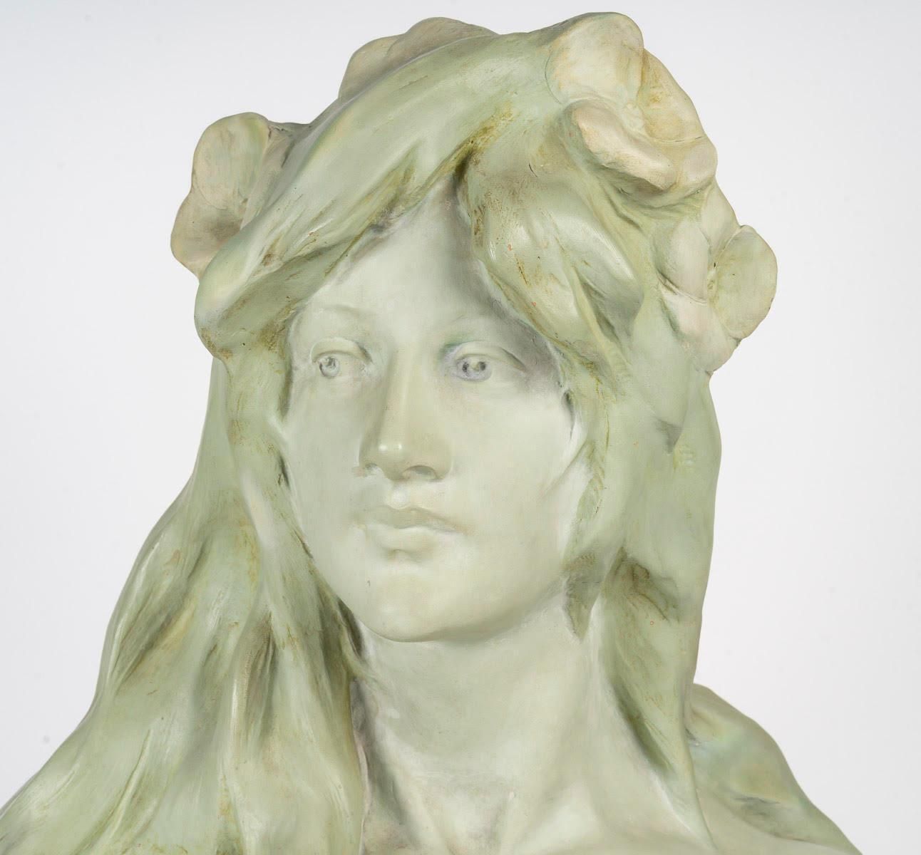 Terracotta Sculptures, Art Nouveau Period, 1900. photo furniture