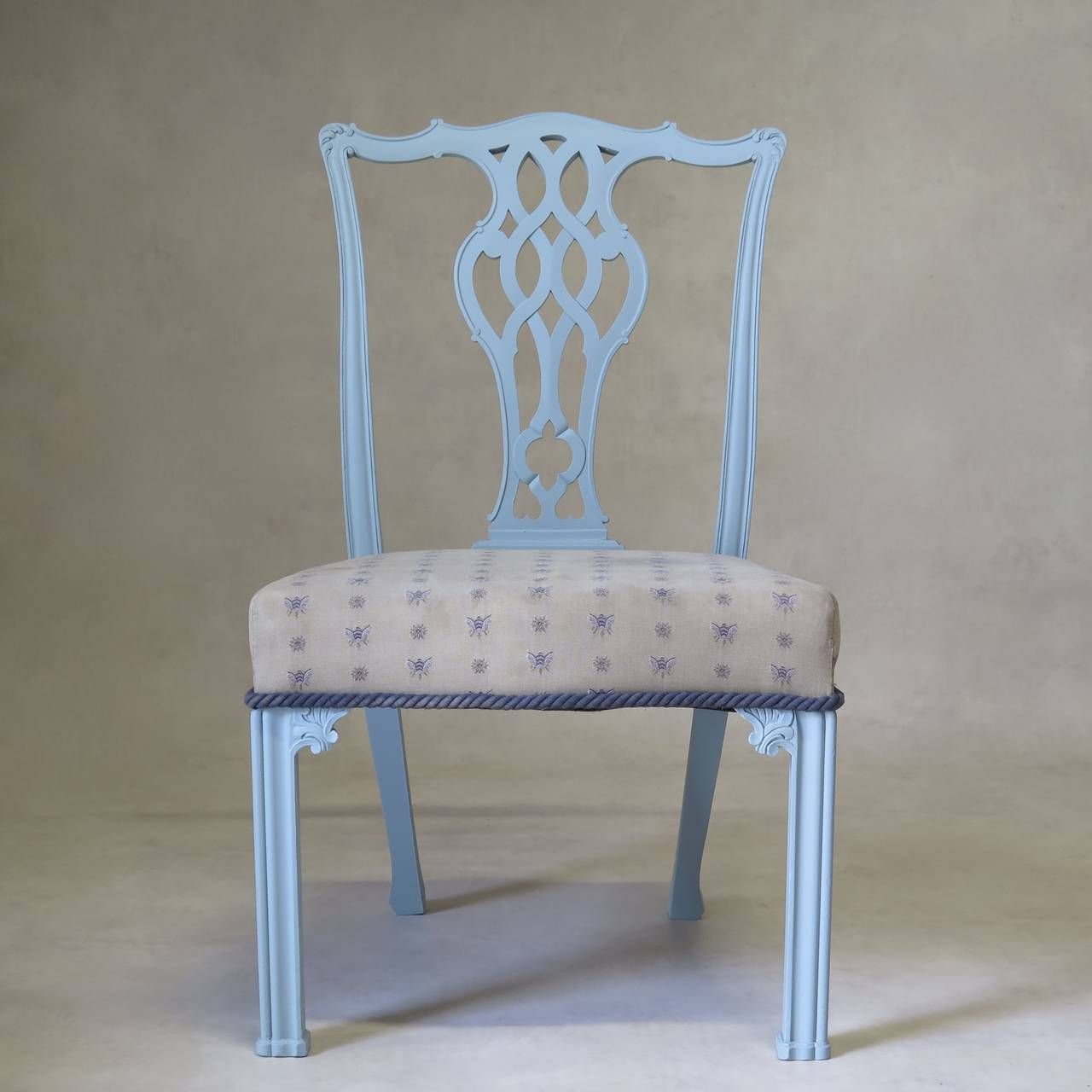 Set Of Six Chippendale Style Chairs And Two Carvers, France, Circa 1940s photo 3917.0
