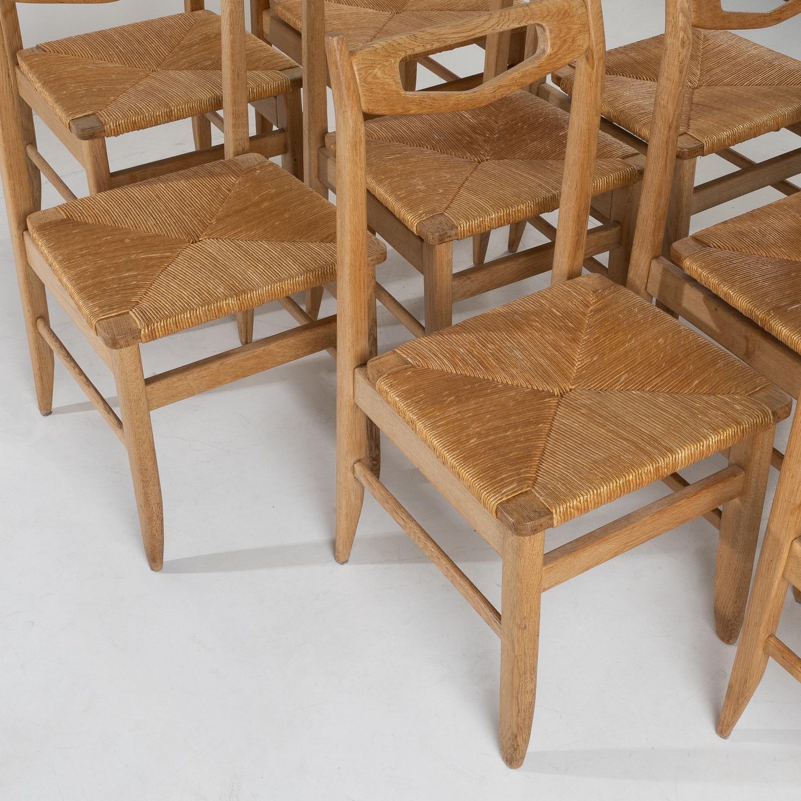 Benoît, Set Of 8 Dining Chairs By Robert Guillerme & Jacques Chambron, France photo 10925.0