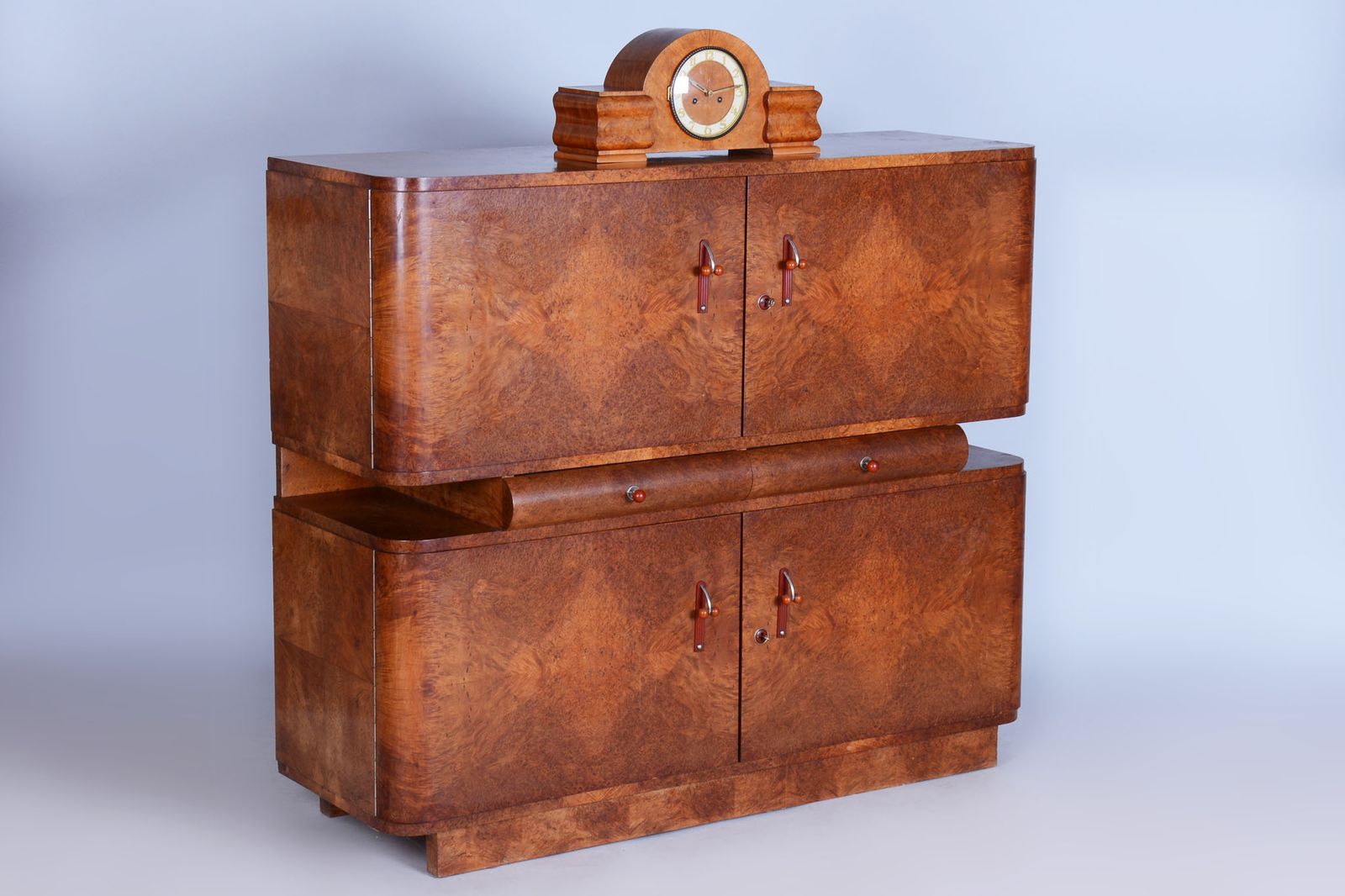 Restored Art Deco Sideboard, By J. Halabala, Up Zavody, Mahogany, Czech, 1920s