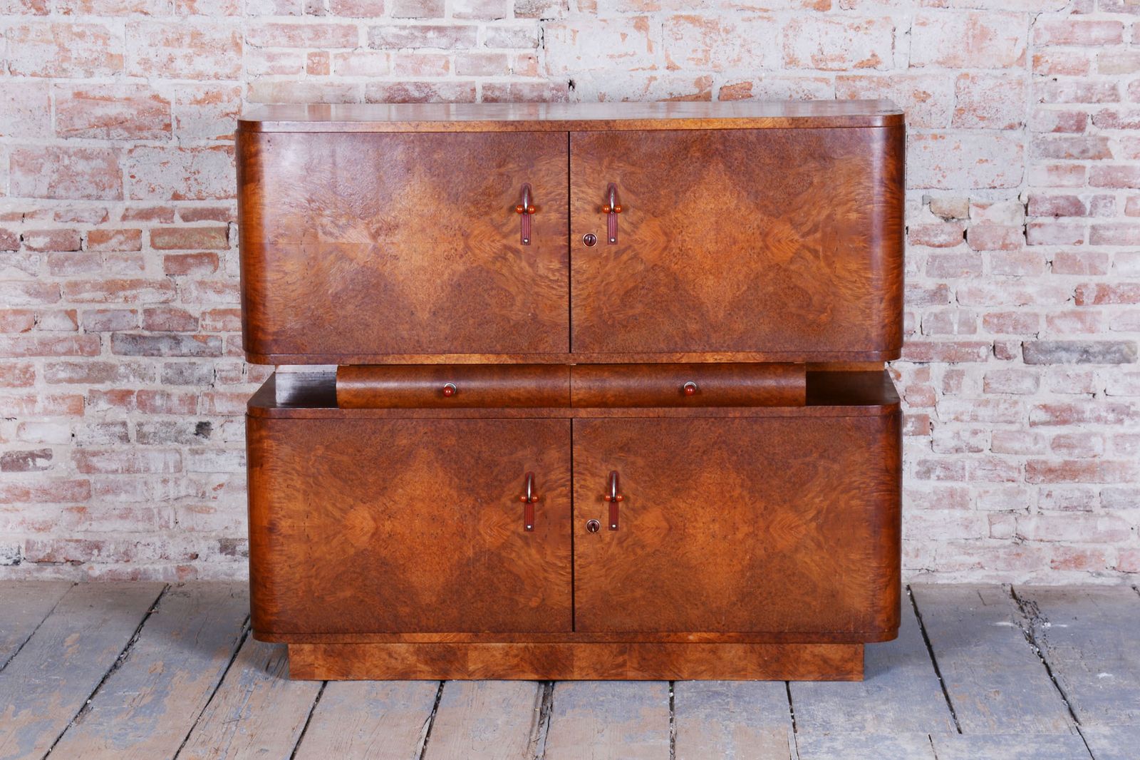 Restored Art Deco Sideboard, By J. Halabala, Up Zavody, Mahogany, Czech, 1920s photo 2150.0