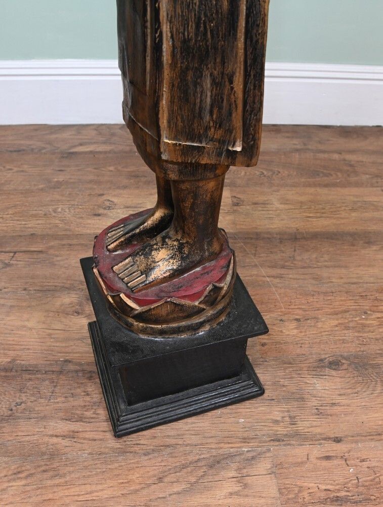 Large Standing Thai Buddha Statue Buddhism Offering Bowl Buddhist Art photo buy