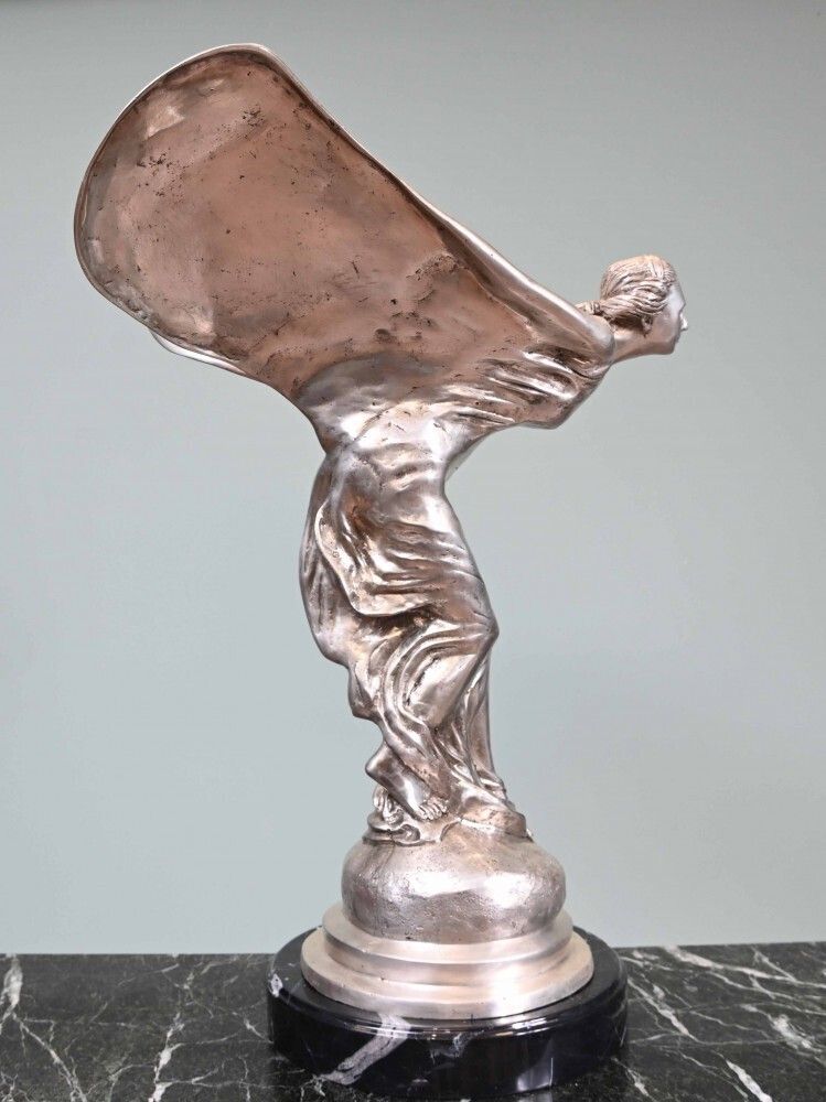 photo for sale Bronze Flying Lady Statue Art Nouveau Spirit Of Ecstacy