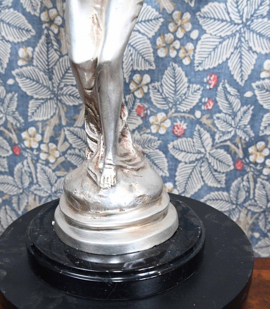 Art Nouveau Silver Spirit Bronze Statue Flying Lady photo 575.0