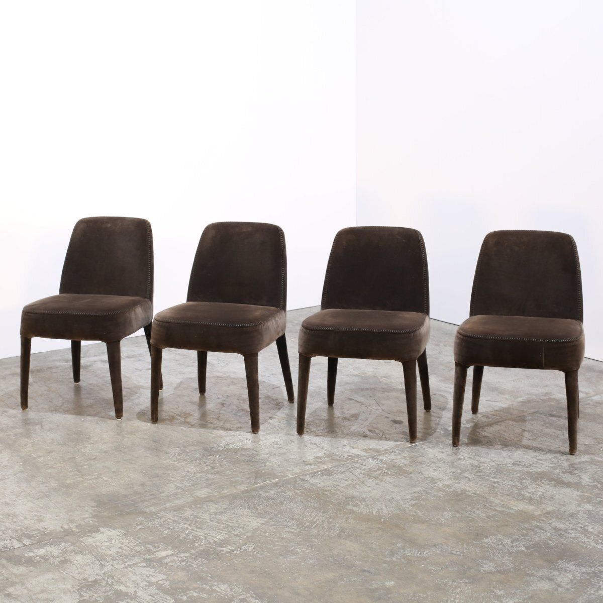 3600.0 Maxalto Black Febo Dining Chair By Antonio Citterio, Set Of Four photo