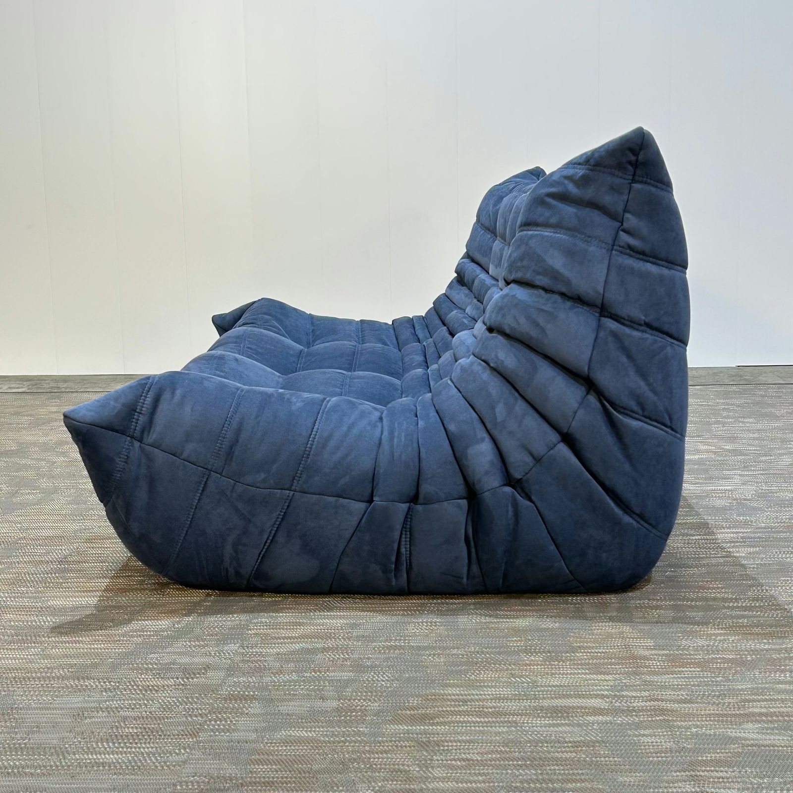 photo buy Ligne Roset Togo Blue Modular Togo Sofa And Footstool By Michel Ducaroy, Set Of Five