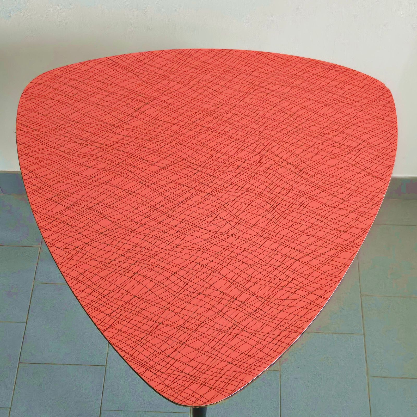 Vintage 1950s Tripod Formica & Steel 50s Rockabilly Zazou Bar Bistro Table photo for sale