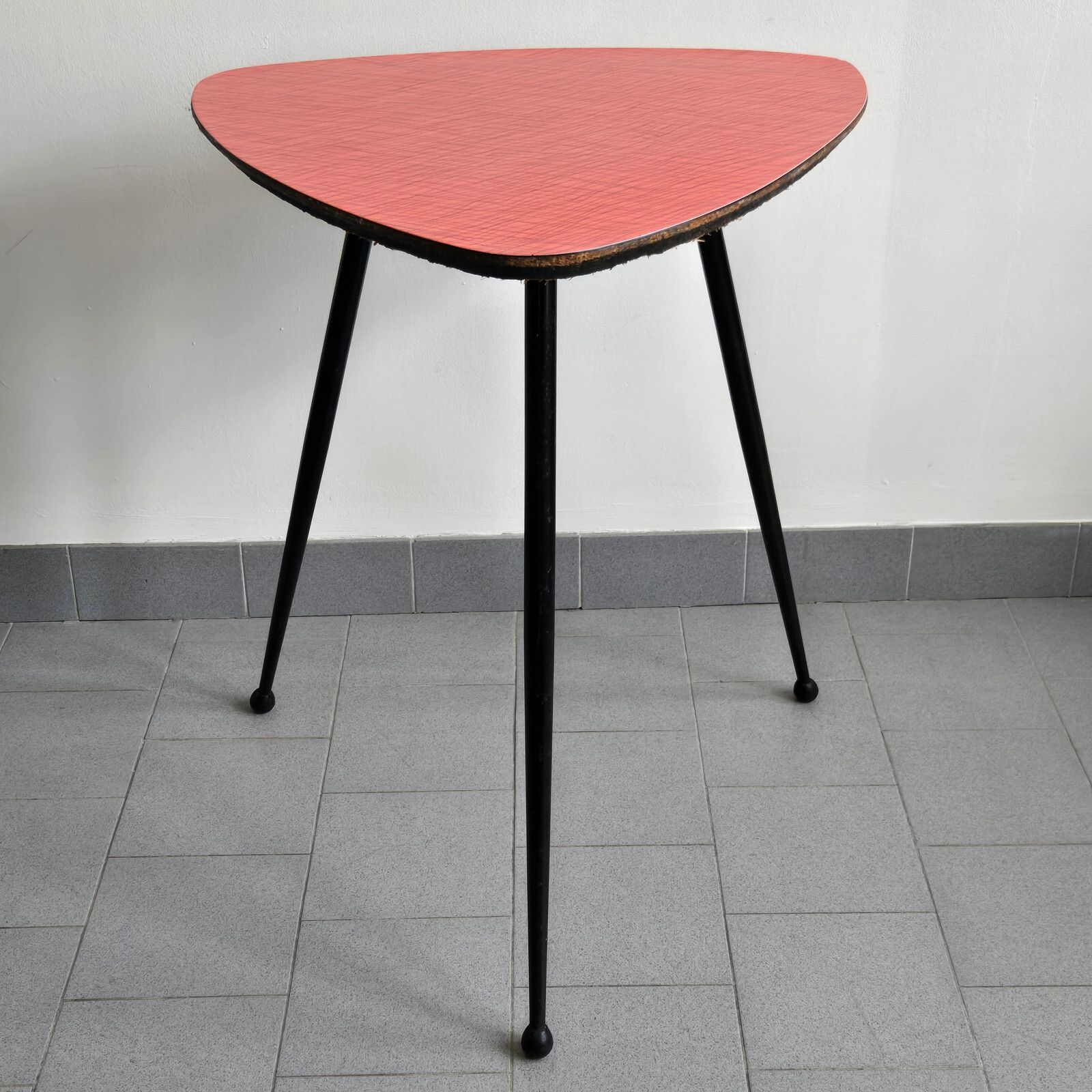 Vintage 1950s Tripod Formica & Steel 50s Rockabilly Zazou Bar Bistro Table photo 471.0