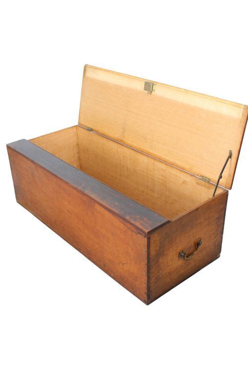 Oak Masonic Deed Chest, 1920s, Vintage photo Furniture