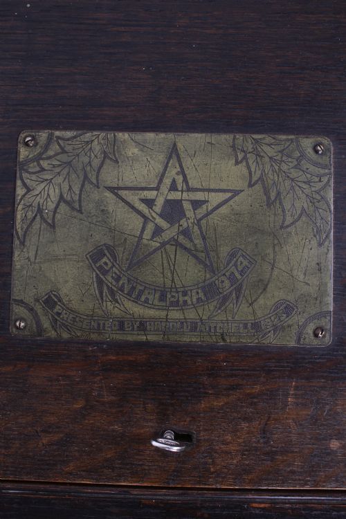 Oak Masonic Deed Chest, 1920s, Vintage photo buy