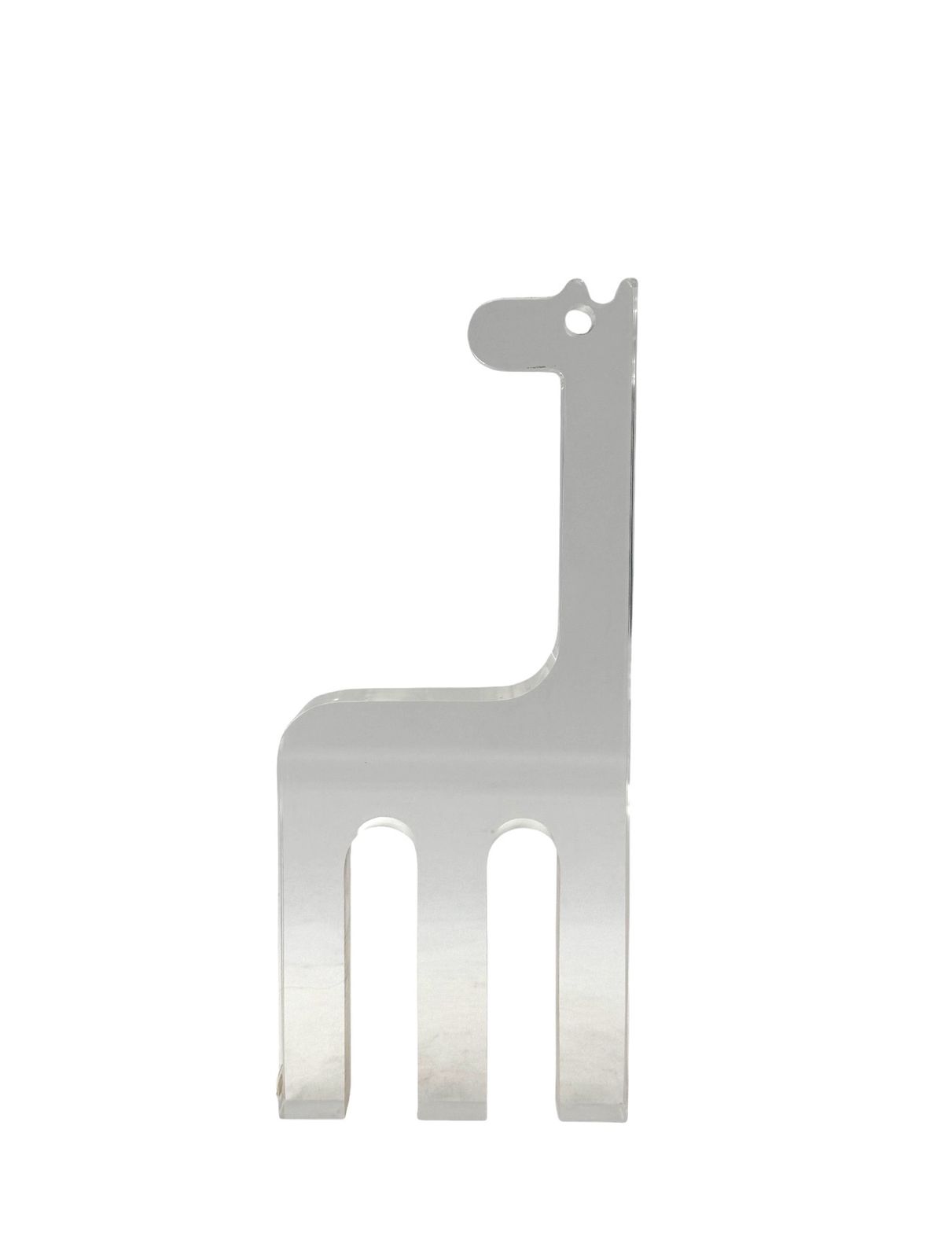 photo for sale Silvio Russo, Lucite Giraffe Sculpture, Guzzini Italy 1970s