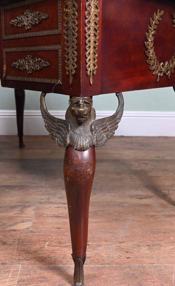 photo furniture Napoleon III Bureau Plat Desk Mahogany Writing Table 1890