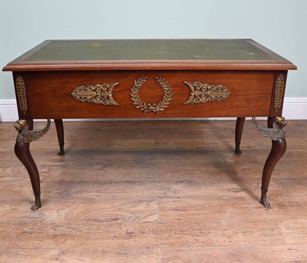 photo buy Napoleon III Bureau Plat Desk Mahogany Writing Table 1890