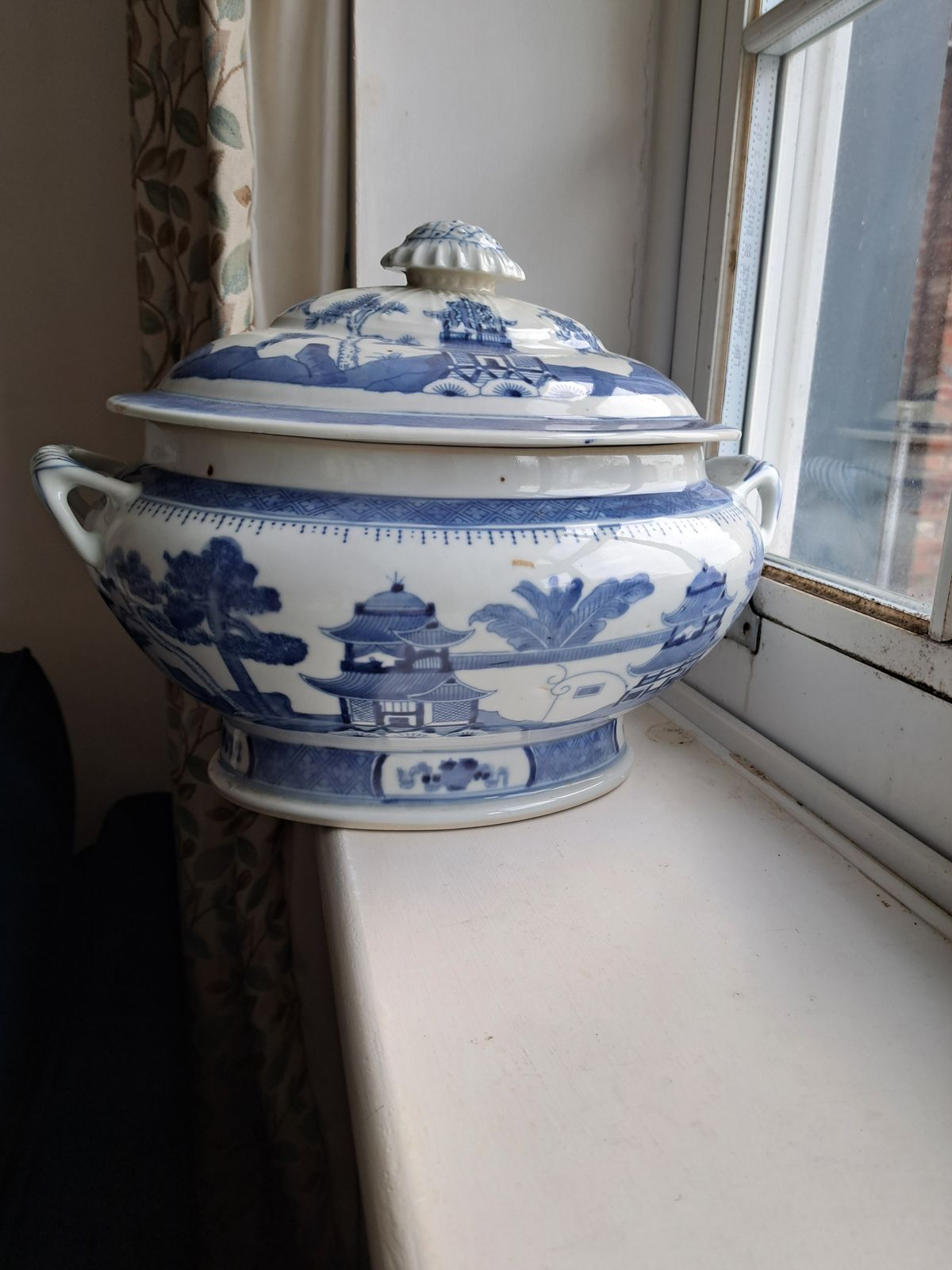 Porcelain China Dinner Serving Set Classic Style Blue On White 37 Pcs 12 Kg photo 200.0
